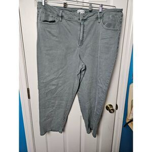 Ava & Viv Size 26W Gray Cropped Jeans